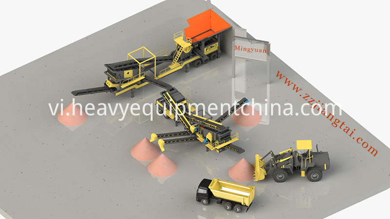 Máy nghiền đá di động Mobile Stone Crusher Machine